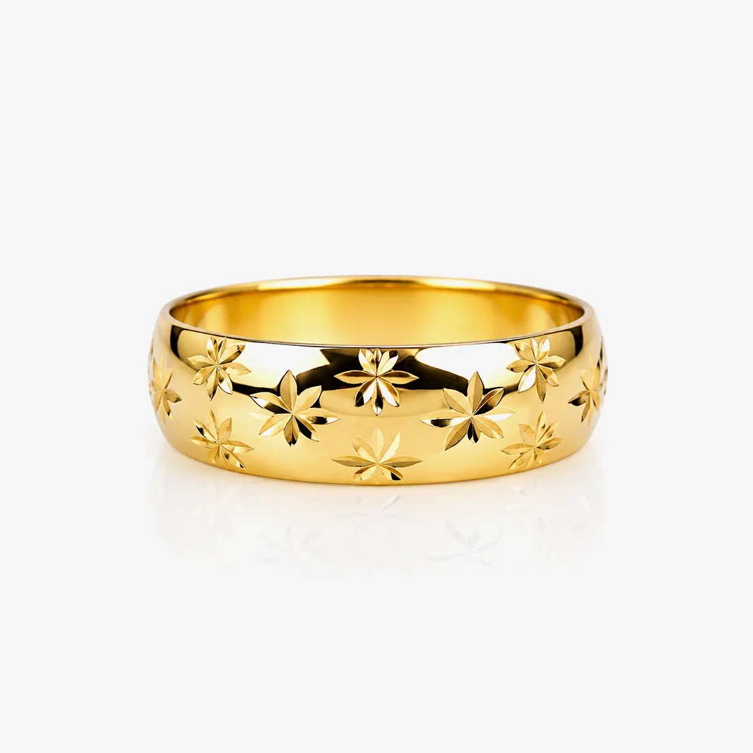 Anillo ancho lapidado