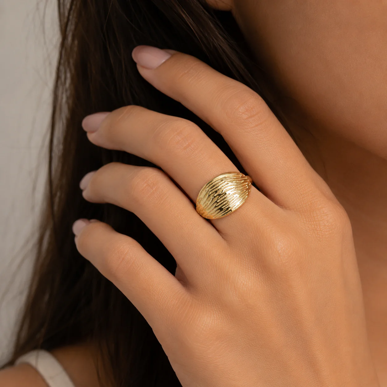 Anillo Ancho Rallado - Image 2