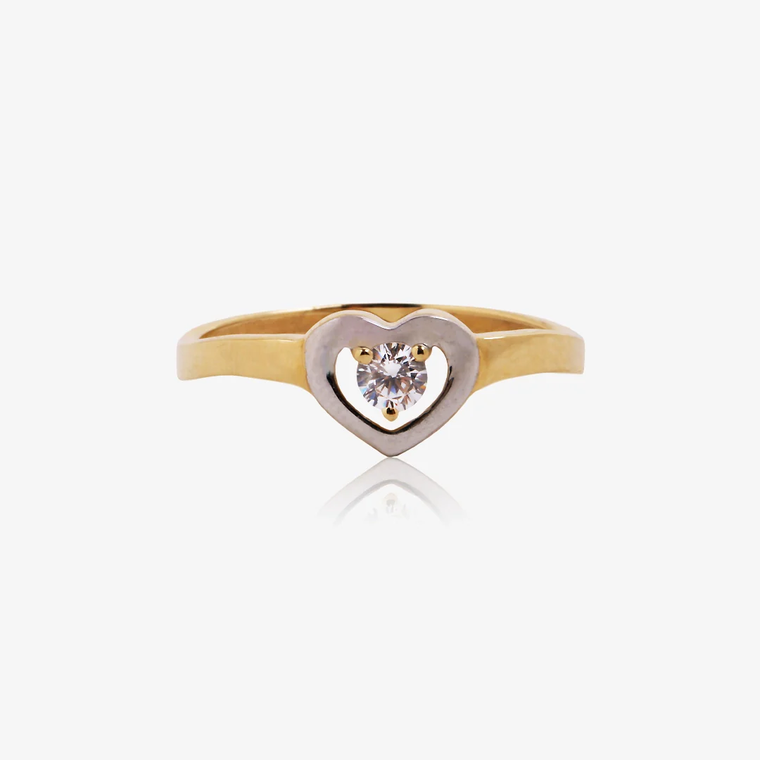 Anillo Bicolor Corazon