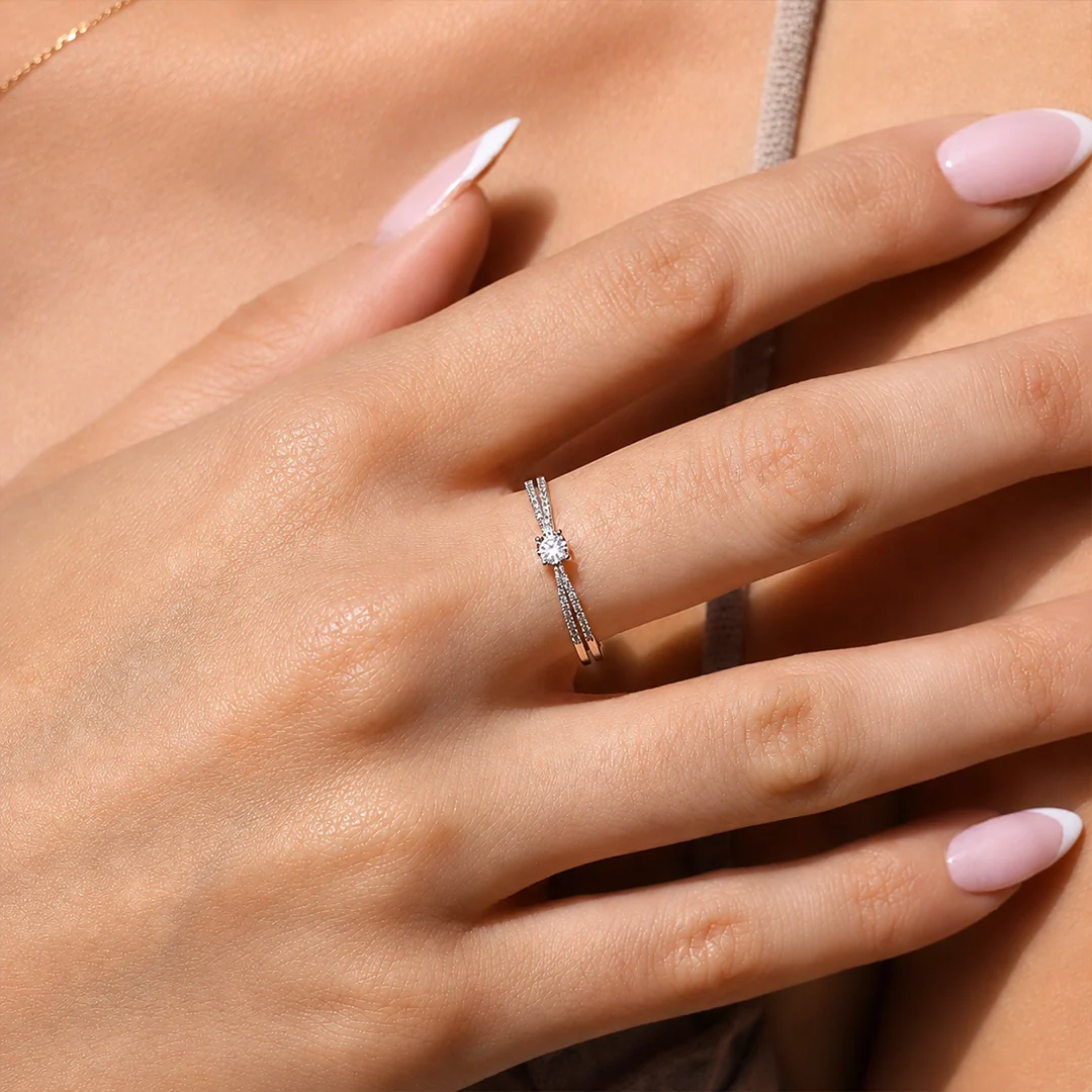 Anillo cruzado Diamantes - Image 2