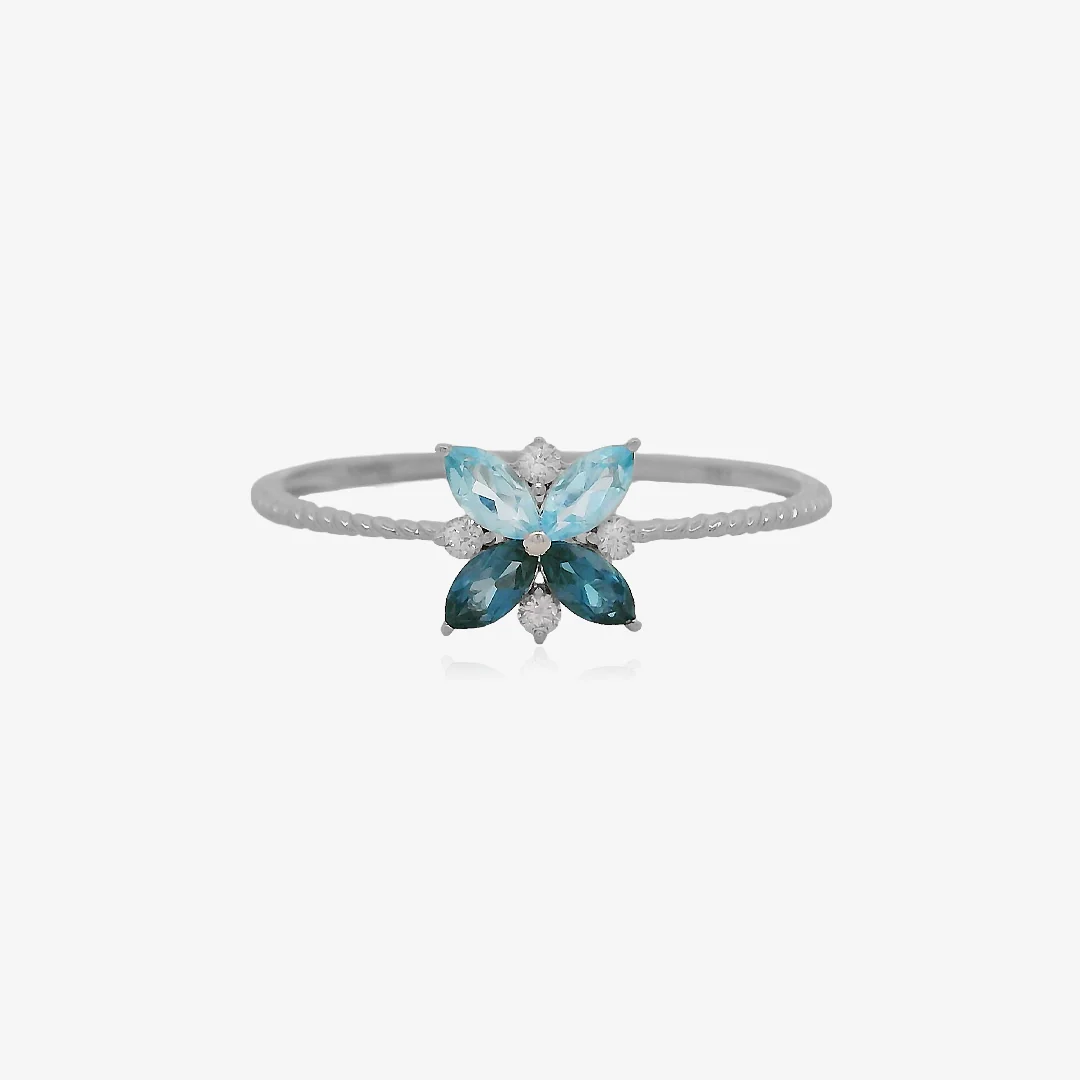 Anillo Flor Topacio