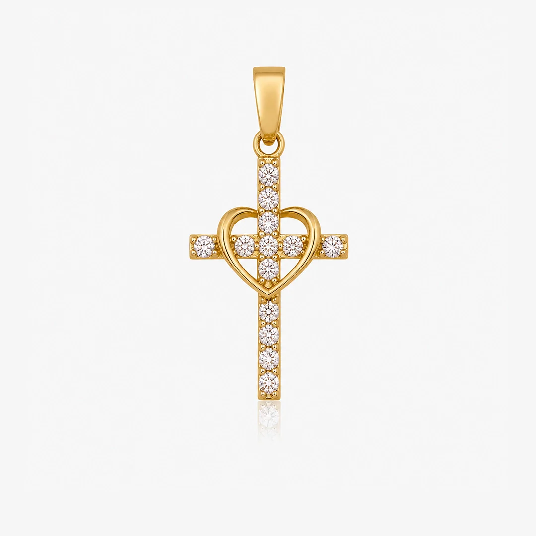 Colgante Cruz Corazon