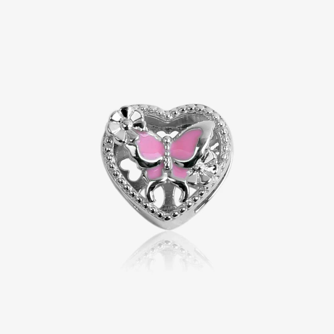 Abalorio Mirror Corazon Esmalte
