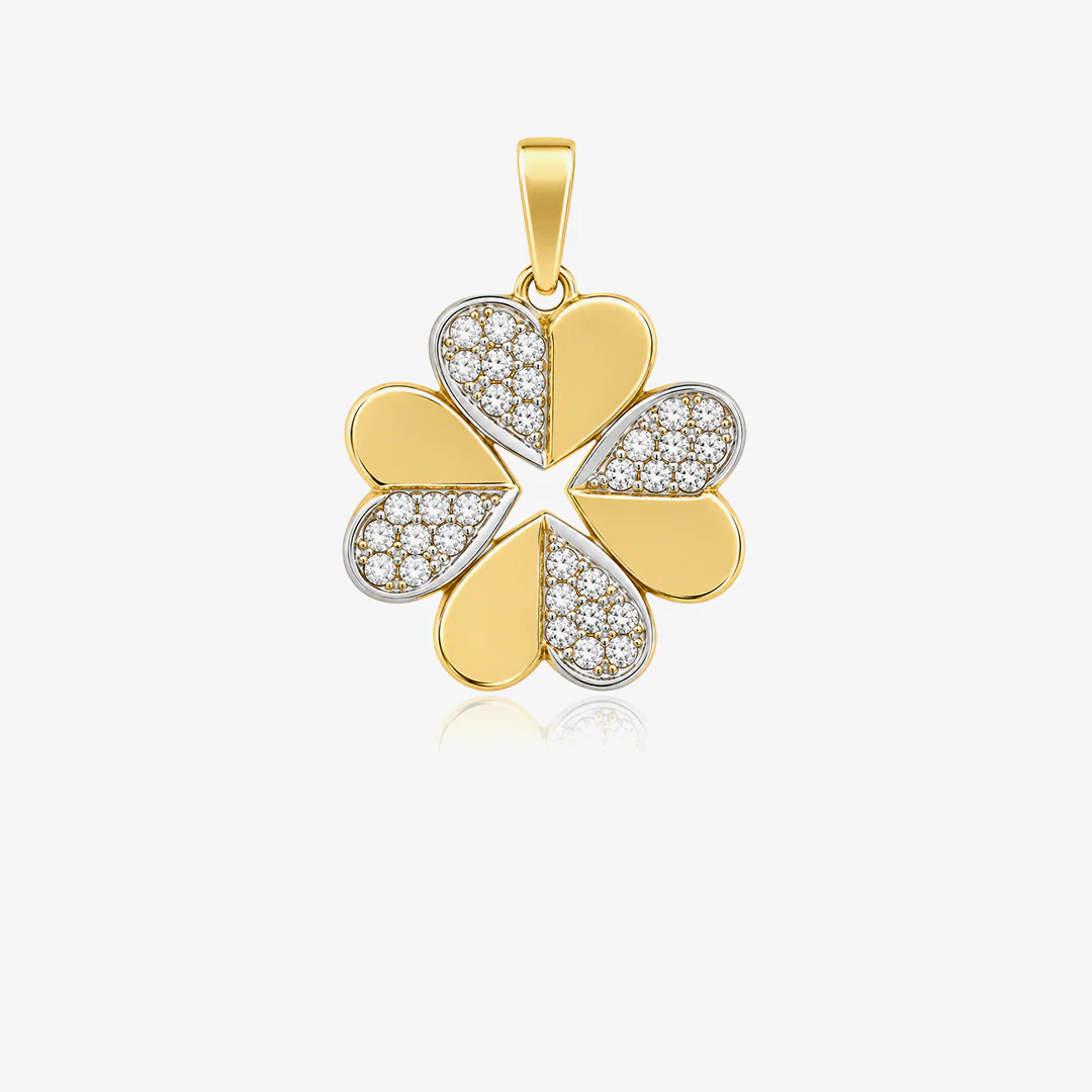 Colgante Flor Corazones