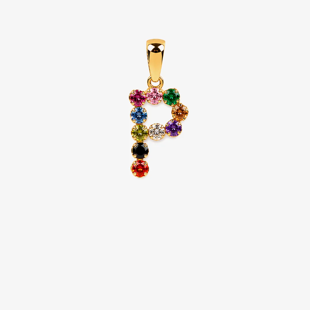 Colgante inicial multicolor