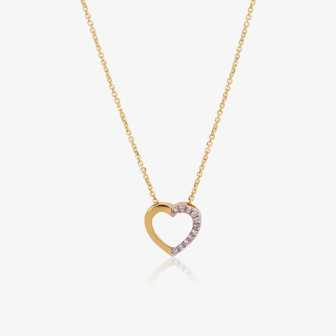 Collar Corazón diamantes