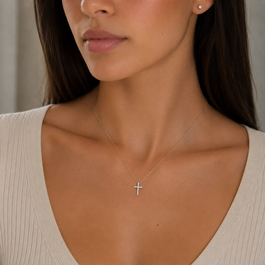 Collar Cruz Diamantes. - Image 2