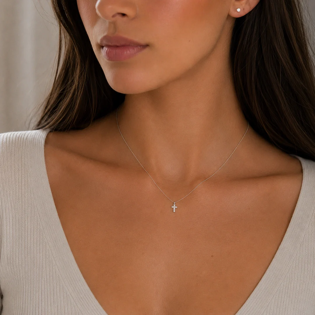 Collar Diamante Cruz - Image 2