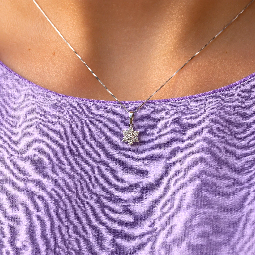 Collar Flor Diamantes - Image 2