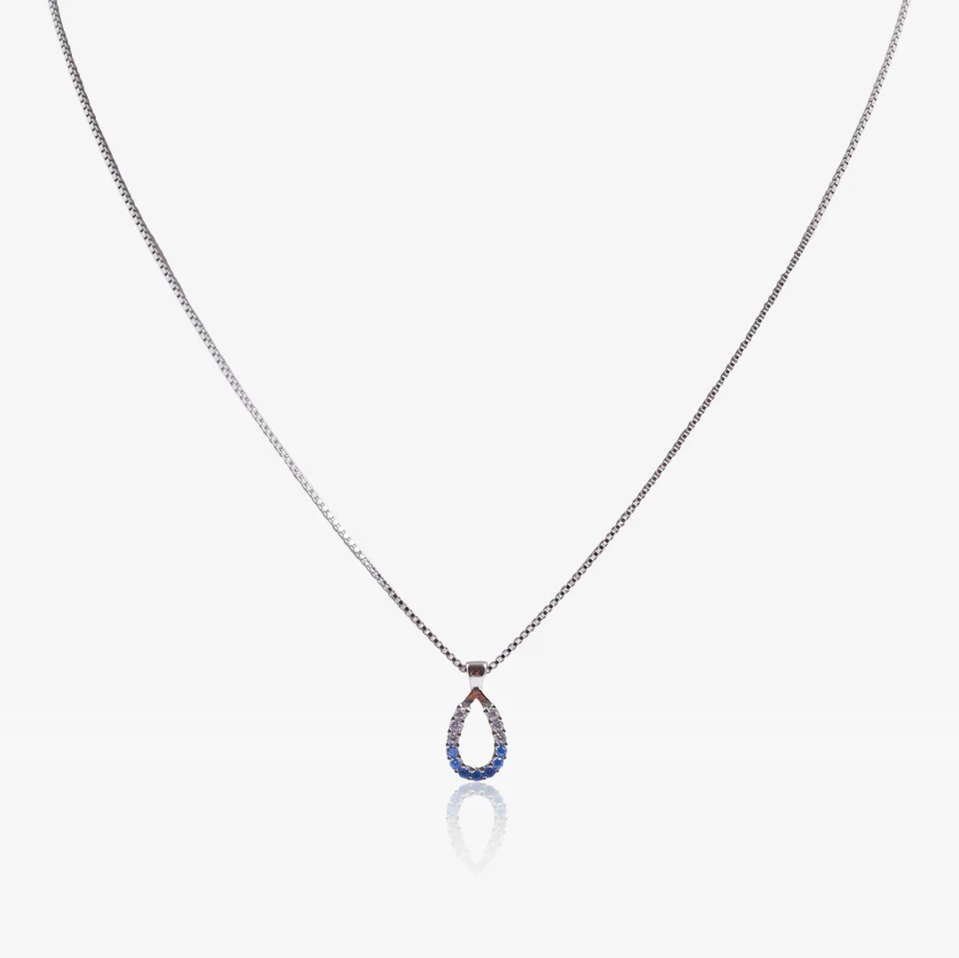 Collar gota azul