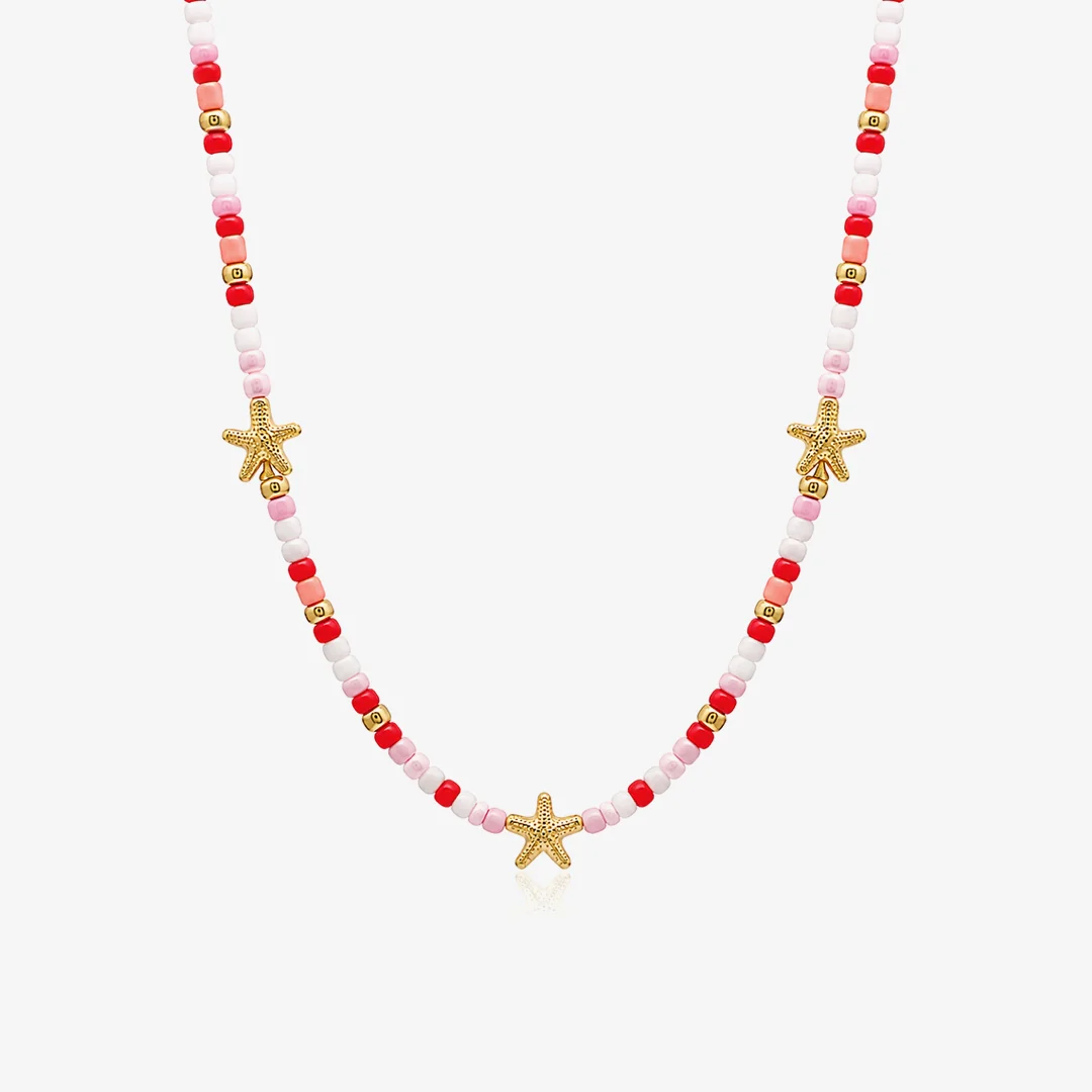 Collar Piedras Colores Estrella