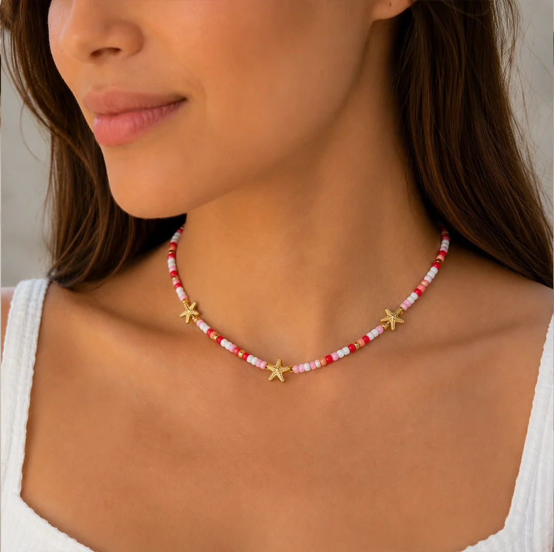 Collar Piedras Colores Estrella - Image 2