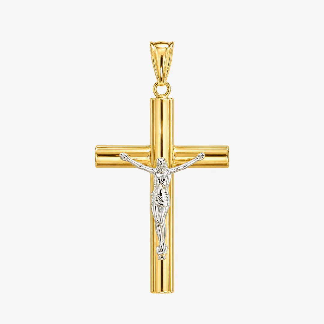 Cruz Cristo Rey Bicolor