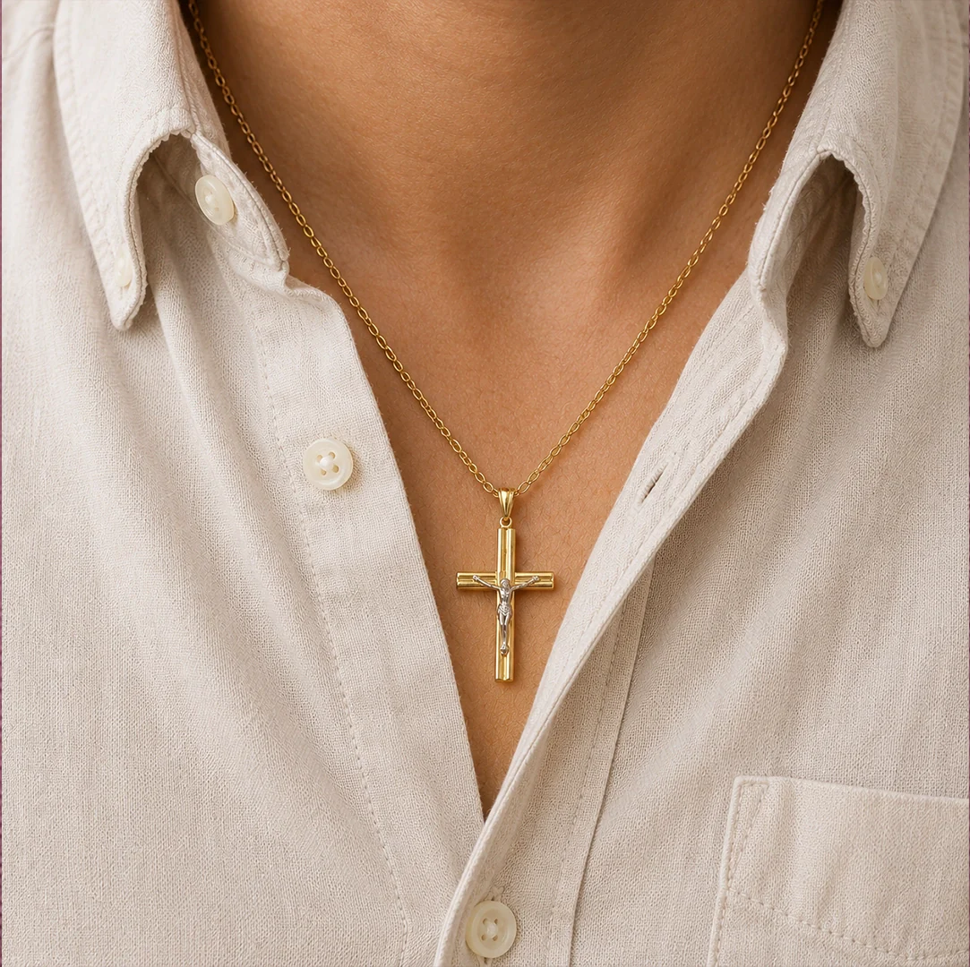 Cruz Cristo Rey Bicolor - Image 2