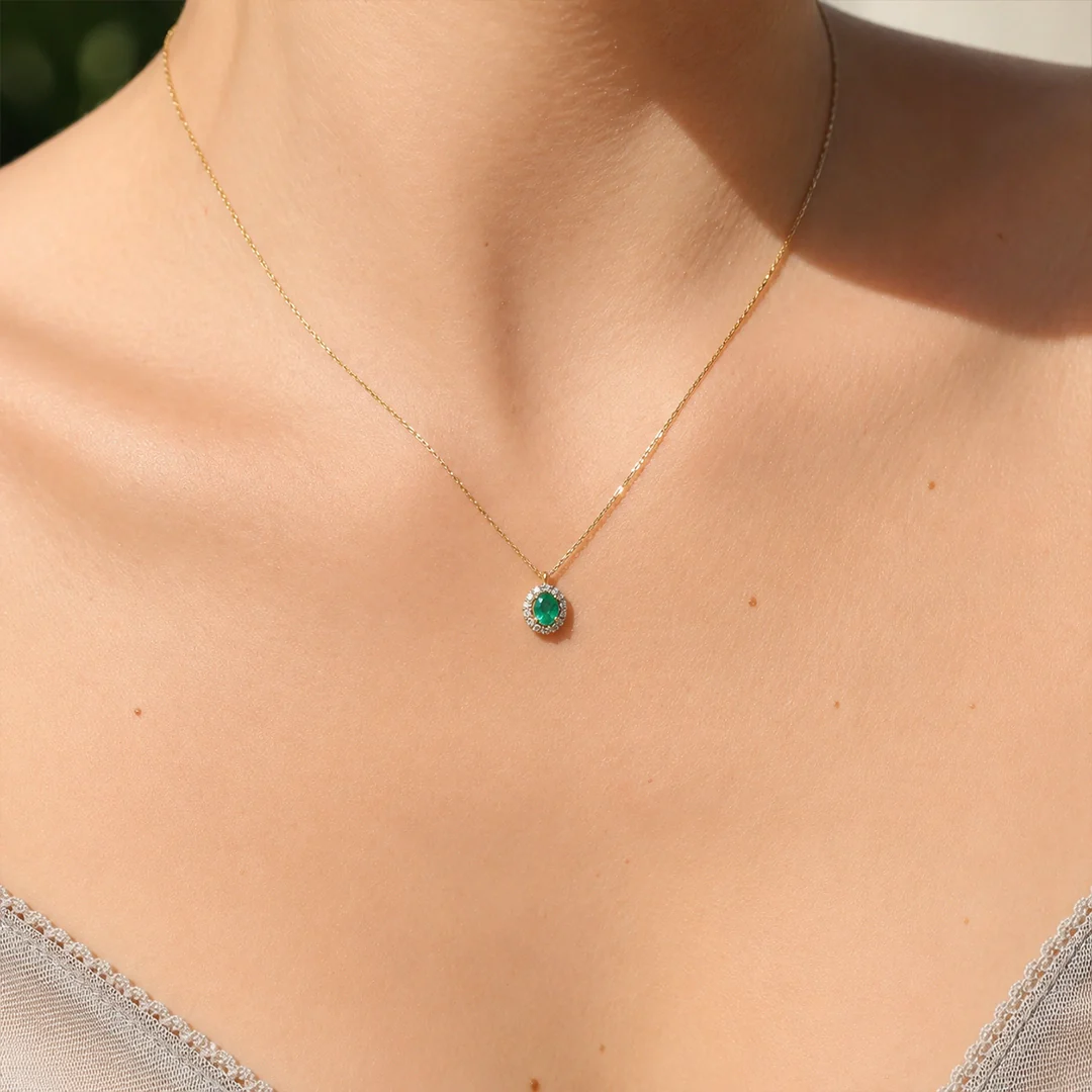 Gargantilla Diamantes y Esmeralda - Image 2