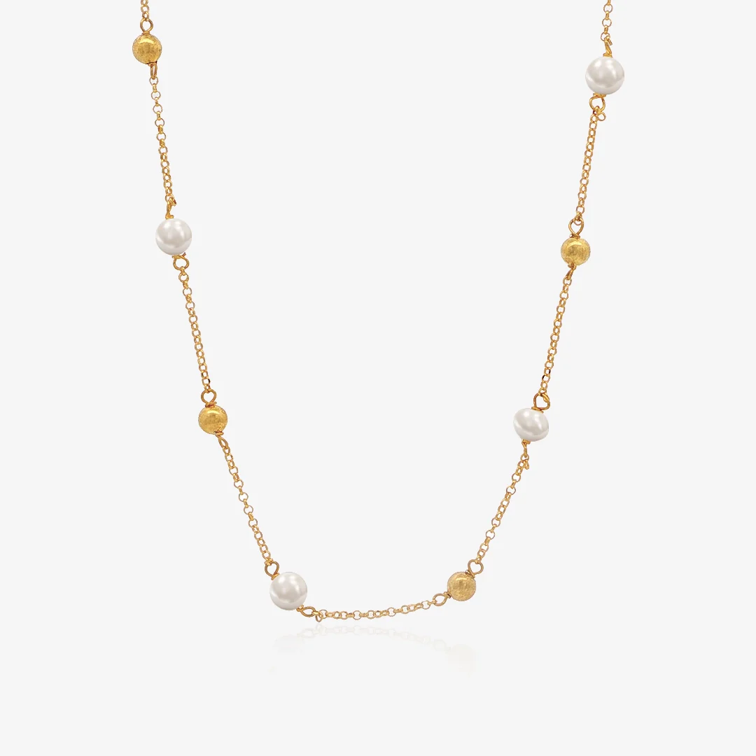 Collar bolitas perlas