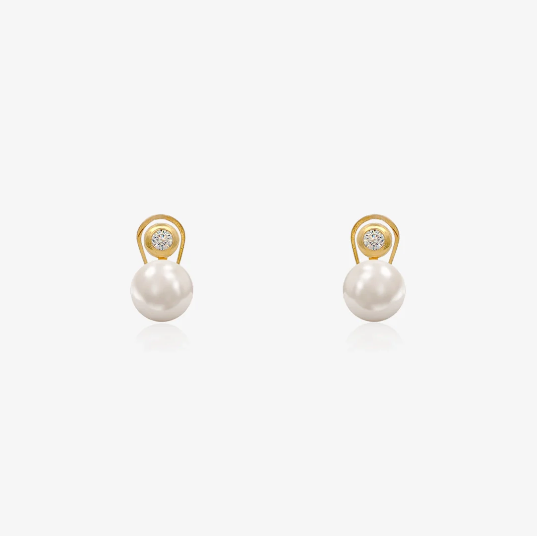 Pendientes Omega Perlas