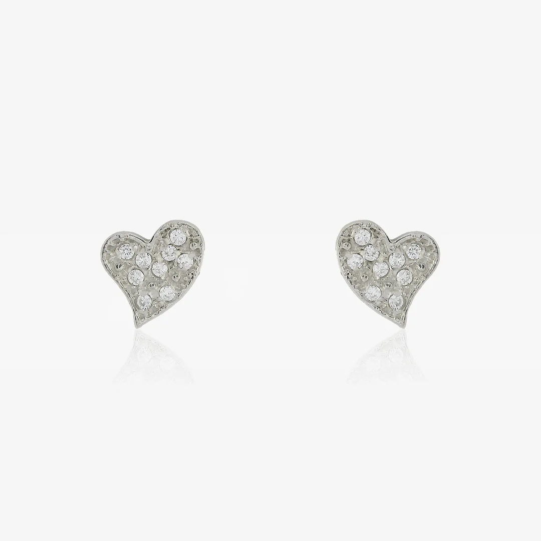 Pendientes Corazón piedras