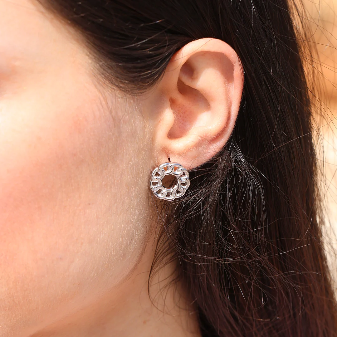 Pendientes Circulo Calado - Image 3
