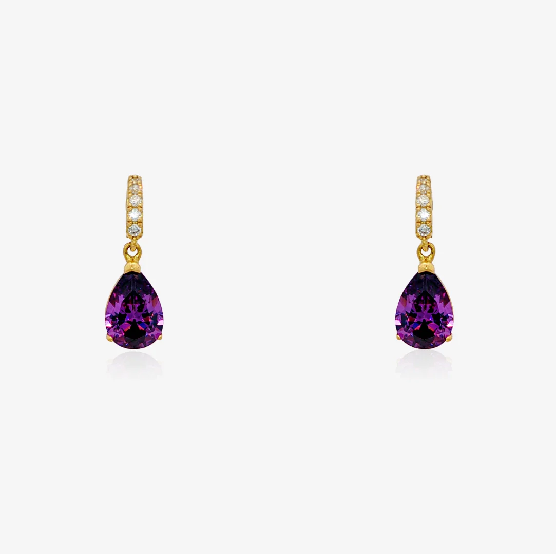 Pendientes Color Amatista
