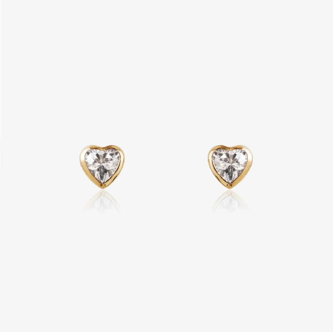 Pendientes Corazon Bocelados