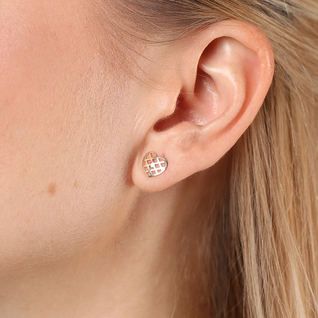 Pendientes Corazón Calado - Image 2