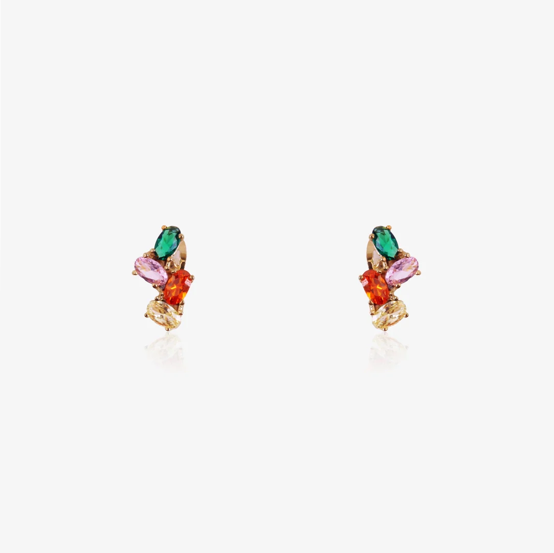 Pendientes cuadruple color