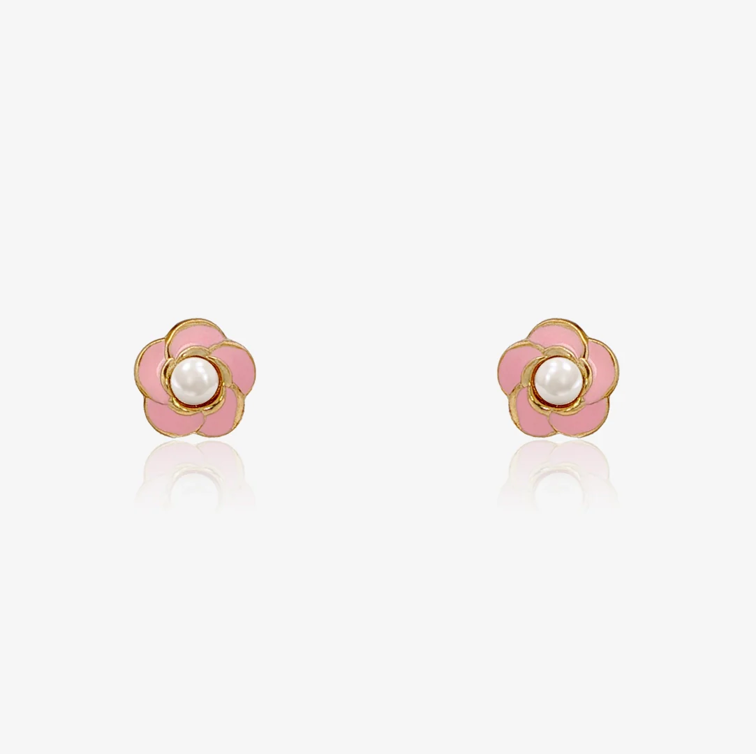 Pendientes Flor perla