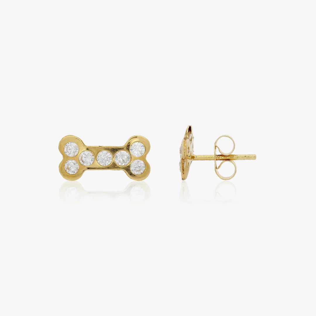 Pendientes Huesitos circonitas - Image 2