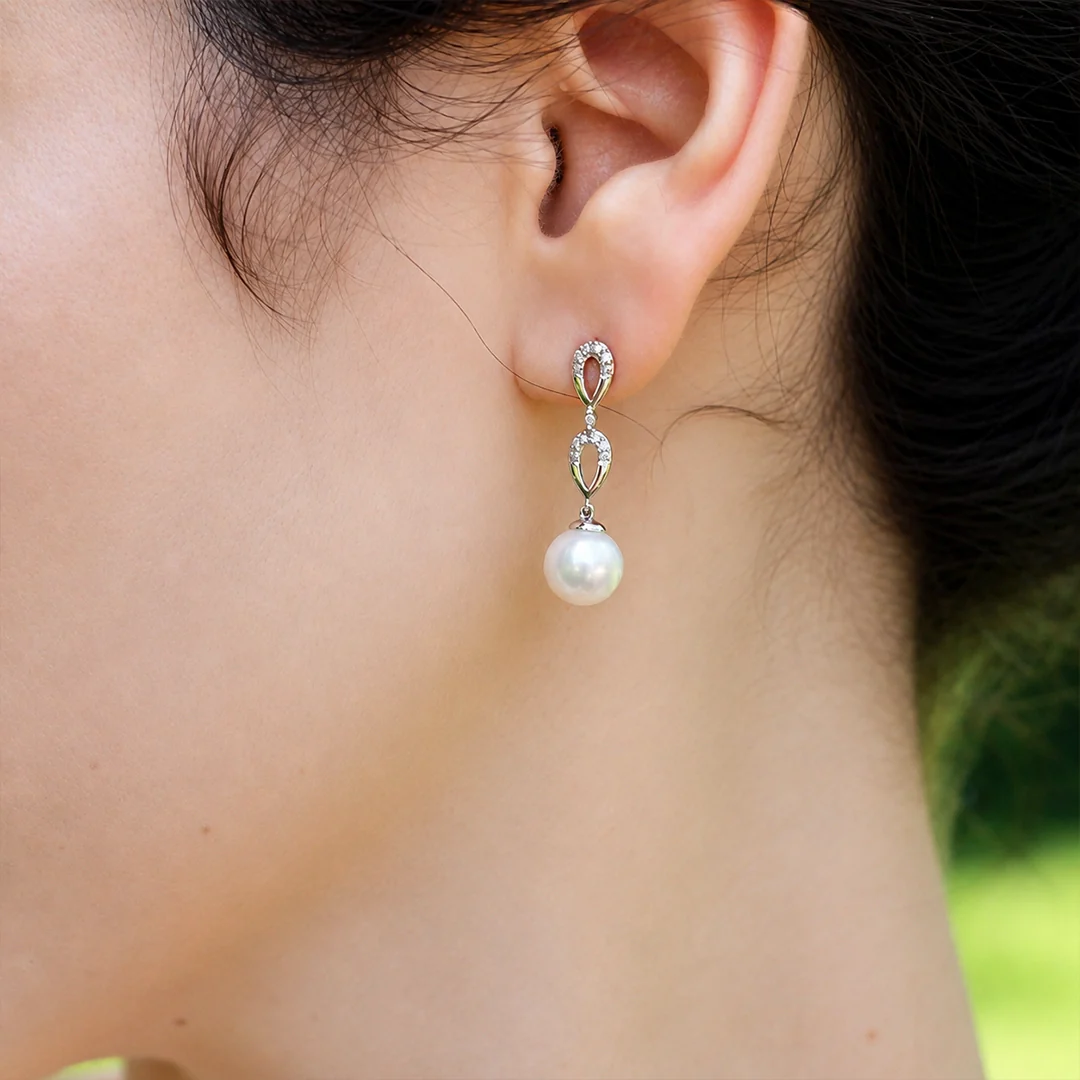 Pendientes largo Perlas - Image 2