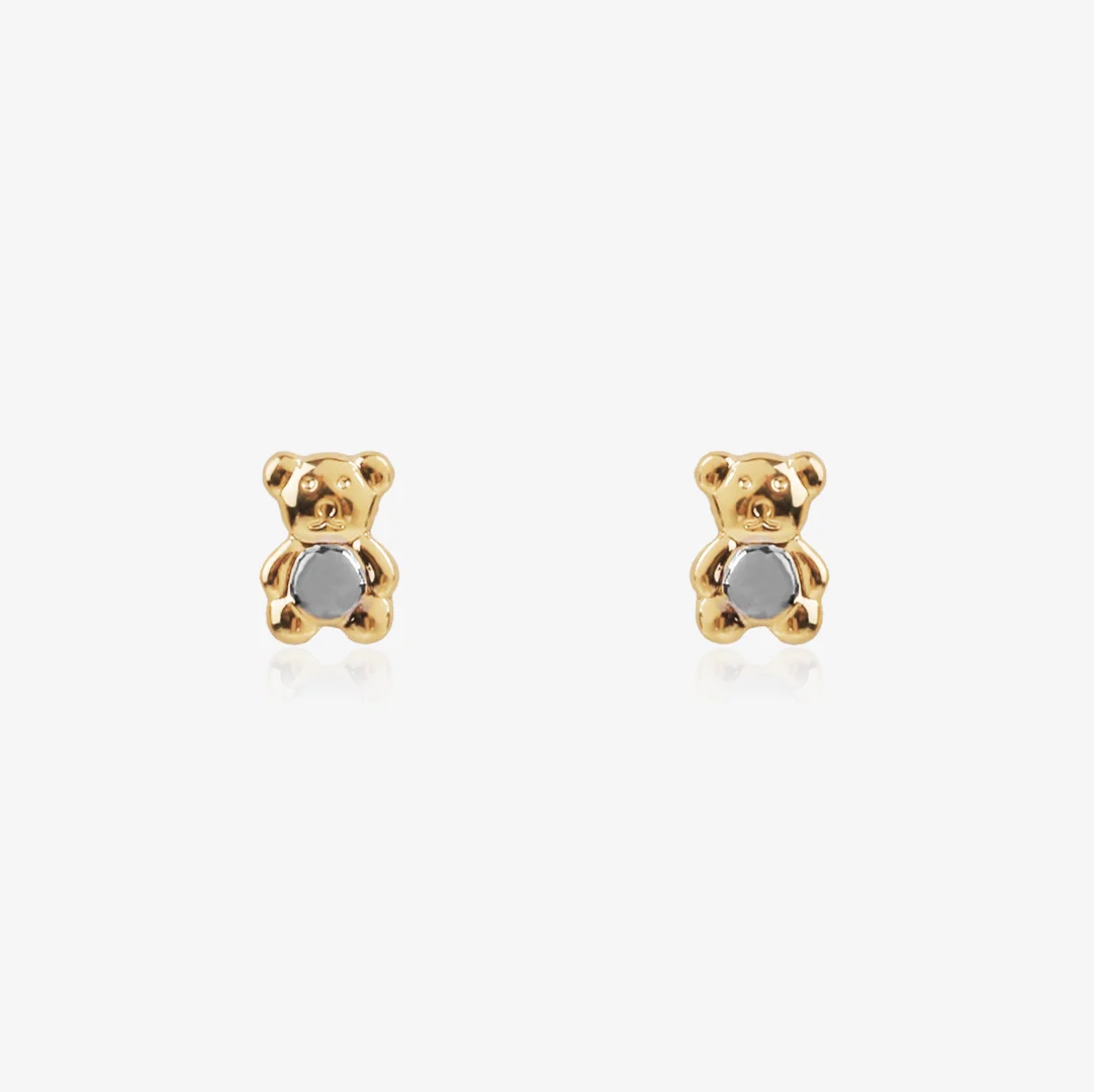 Pendientes oso bicolor