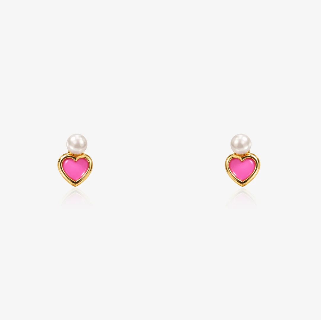 Pendientes Perlas Corazon