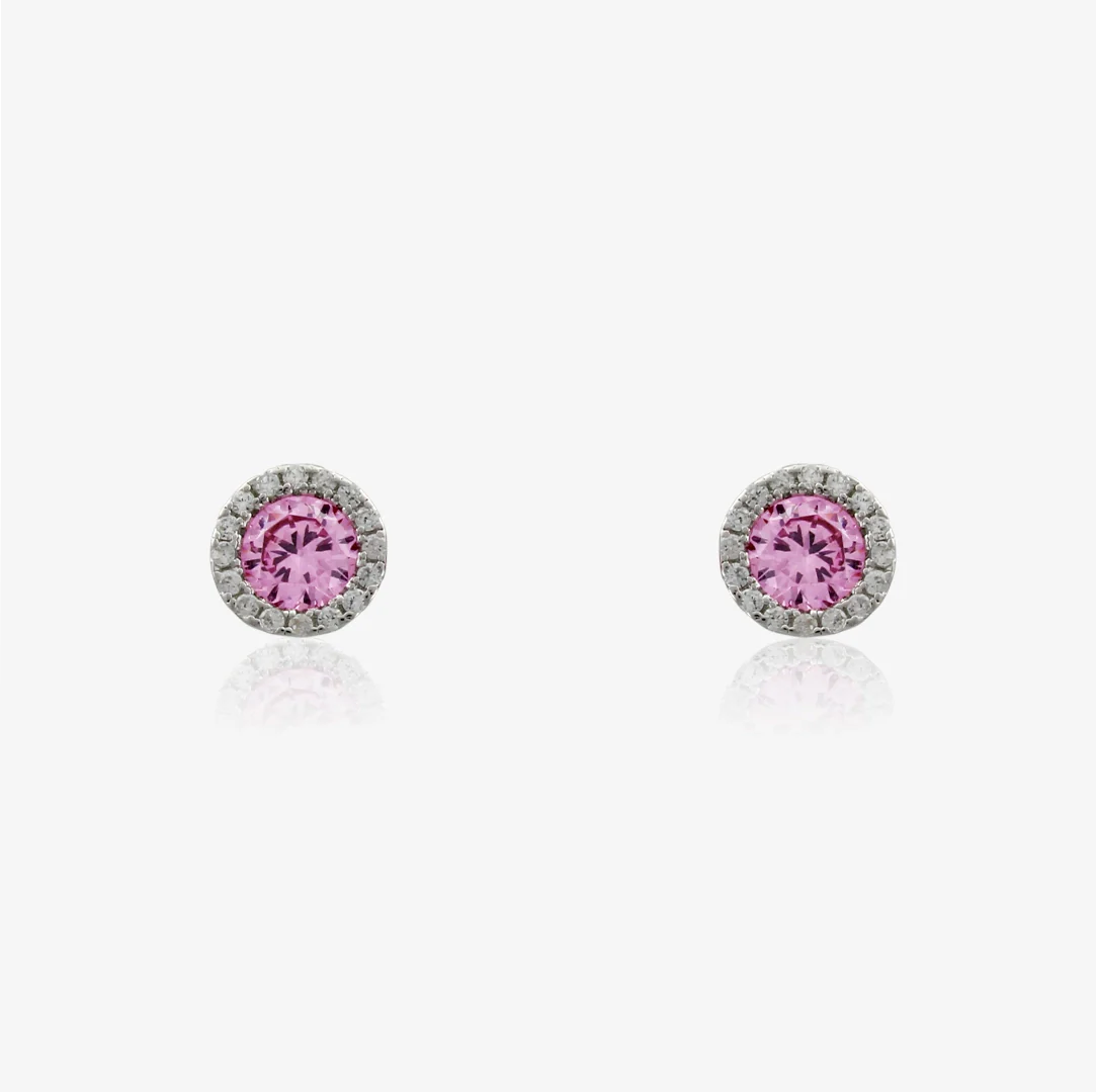Pendientes Piedras Rosa