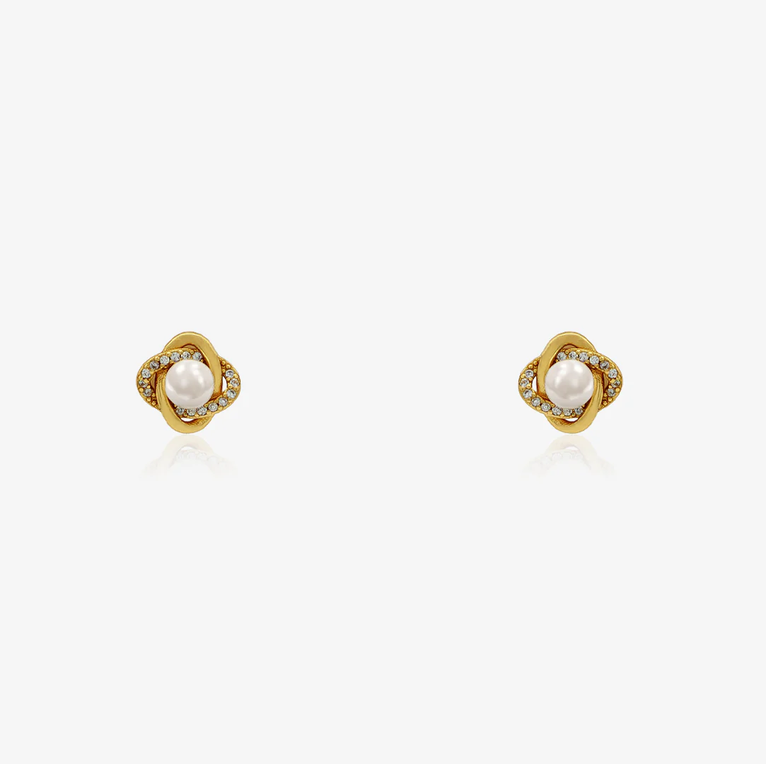 Pendientes trebol Perlas