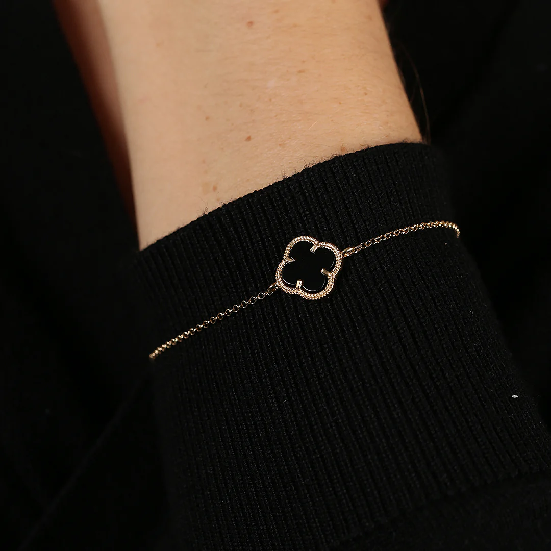 Pulsera Trebol Onix - Image 2